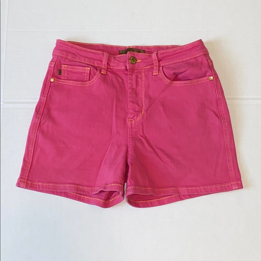 Judy Blue Aurora Pink High Waist Shorts - Picture 4 of 10
